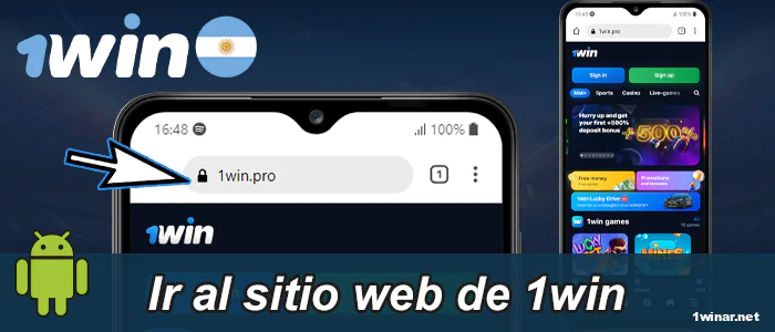 Abra su navegador y vaya a 1win