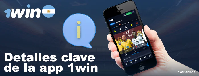 Características principales app 1win