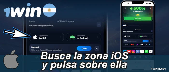 Pulse el botón iOS