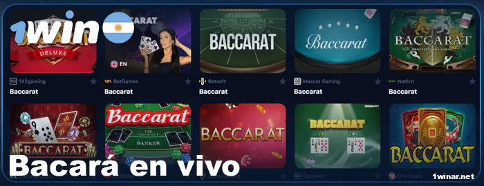 Bacará en vivo en 1win Argentina