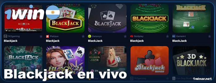 Blackjack en vivo en 1win Argentina