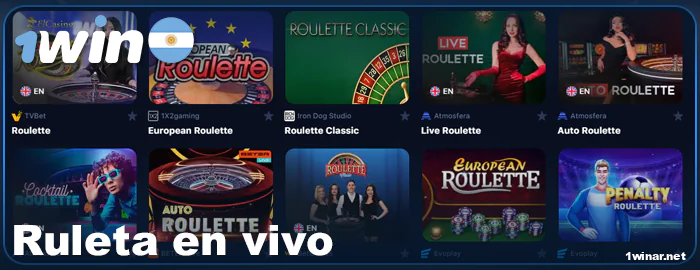 Ruleta en vivo en 1win Argentina