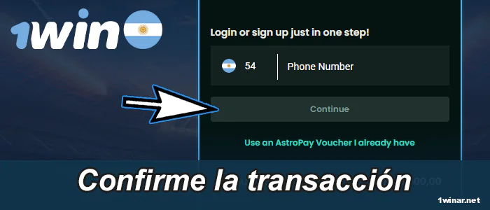 Confirmar la transacción