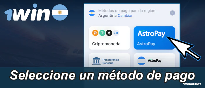 Escoja un método de pago de la lista