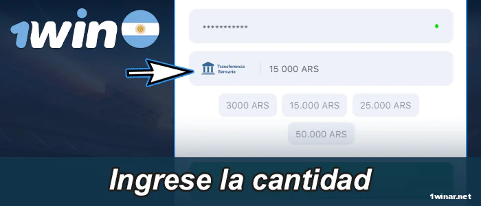 Introduzca el importe