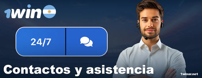 Contacto y soporte en 1win