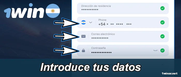 Introducir datos personales