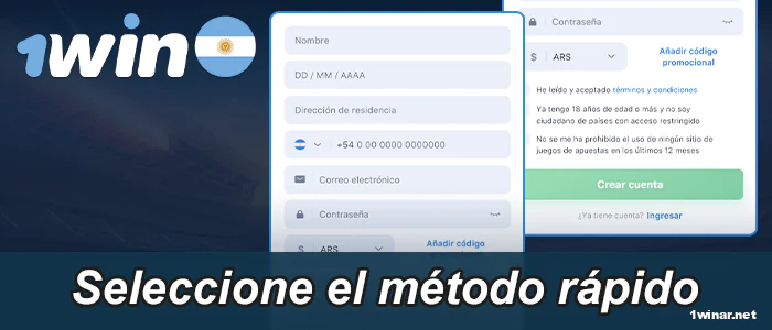 Seleccionar método rápido