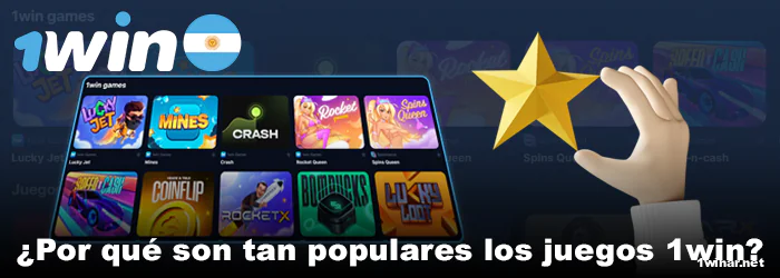 Popularidad de 1win Games entre los jugadores argentinos