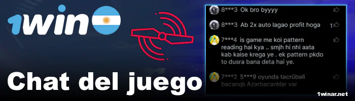 Aviator en el chat en vivo