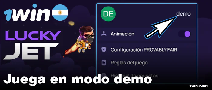 Accede al modo demo de Lucky Jet en 1win