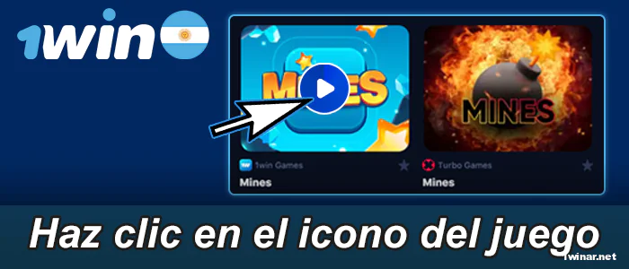 Presiona el ícono del juego Mines