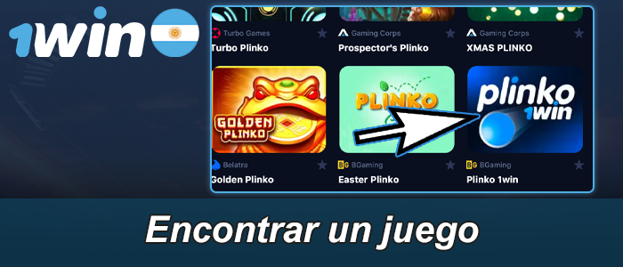 Encuentre un juego Plinko en 1win