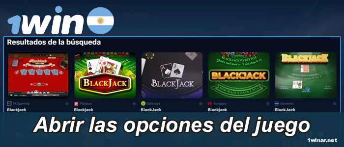 Variedades de blackjack en el sitio web de 1win