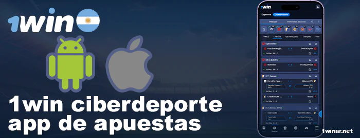 Aplicación 1win para apostar en ciberdeporte