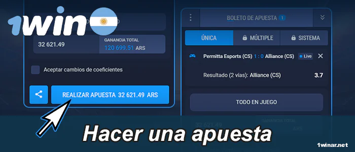 Complete el talón de apuestas y confirme