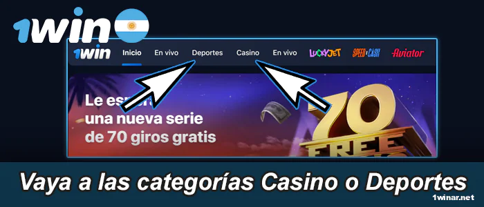 Haz tu apuesta en 1win Argentina