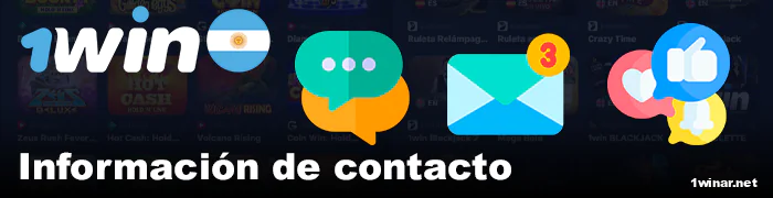Métodos de contacto en 1win AR